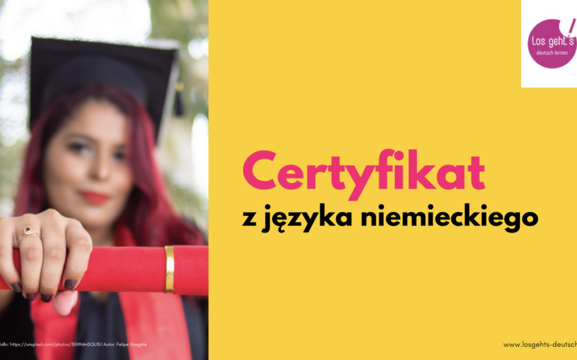 Certyfikat z języka niemieckiego