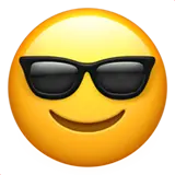 Emoji twarzy z okularami przeciwsłonecznymi