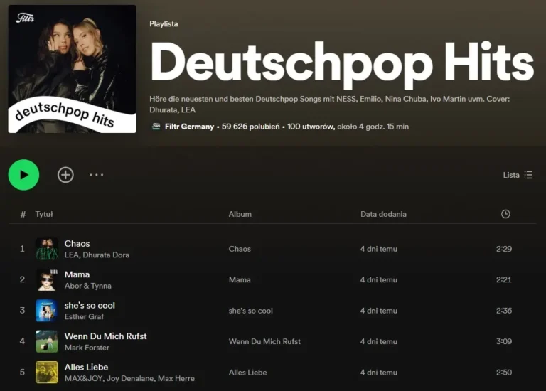 Niemiecki A2 - Spotify